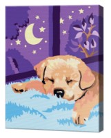 Картина по номерам Art Gallery Premium Sleeping Puppy (CX4998)