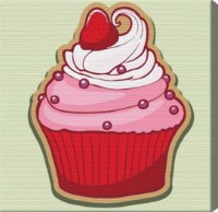 Tablou pe numere Art Gallery Premium Strawberry Muffin (BX2250)