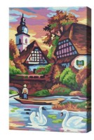 Картина по номерам Art Gallery Premium Swans On The Pond (CX3695)