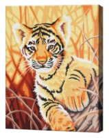 Tablou pe numere Art Gallery Premium Tiger Cub In The Savannah (CX3152)