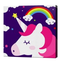 Картина по номерам Art Gallery Premium Unicorn And Rainbow (BX3020)