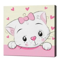 Tablou pe numere Art Gallery Premium White Cat (BX2201)