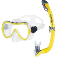 Masca si tub pentru înot Aqua Speed Enzo + Samos 18 Mesh Bag Yellow