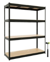 Unitate de rafturi de depozitare Xenos StrongLine 180x120x40cm Black