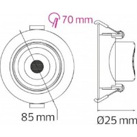 Встраиваемый светильник Horoz Nora Pro-5 (016-053-1005-010) фото №2 — интернет-магазин Desire.md