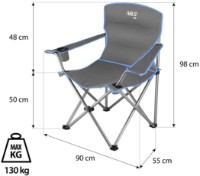 Складной стул Nils NC3079 Grey/Blue фото №7 — интернет-магазин Desire.md