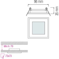 Встраиваемый светильник Horoz Maria 6W (016-015-0006) фото №2 — интернет-магазин Desire.md