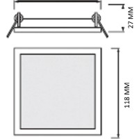 Встраиваемый светильник Horoz Alexis SQ-9W (016-088-0009-010) фото №2 — интернет-магазин Desire.md