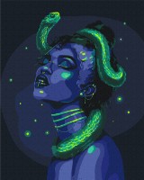 Tablou pe numere Brushme Your Neon Snake Solomiya Kovalchuk (BS54459)