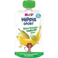 Piure pentru bebeluși HiPP Pear/Banana/Grapes And Oats 120g (84500)