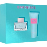 Set de parfumuri pentru ea Antonio Banderas Blue Women EDT 50ml + Body Lotion 75ml 11.25