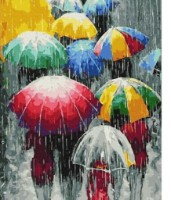 Tablou pe numere Brushme Дождевые краски 40х50cm (GX36511)