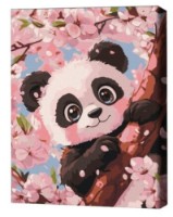 Tablou pe numere Brushme Милая Панда 30x40cm (KBS0181FC)