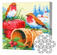 Алмазная мозаика Art Gallery Premium Birds In Pots (BJ678)