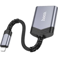 Cititor de carduri Hoco UA25 Lightning Metal Gray