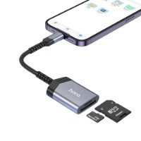 Cititor de carduri Hoco UA25 Lightning Metal Gray imaginea #6 — magazin online Desire.md