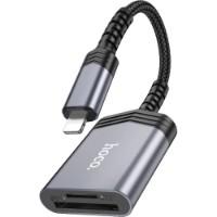 Cititor de carduri Hoco UA25 Lightning Metal Gray imaginea #7 — magazin online Desire.md