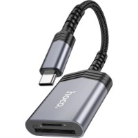 Cititor de carduri Hoco UA25 Type-C Metal Gray imaginea #4 — magazin online Desire.md