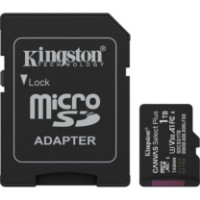 Карта памяти Kingston Canvas Select Plus 1Tb Class10 A1 UHS-I U1 V10 + SD adapter (SDCS3/1TB)