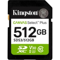Сard de memorie Kingston Canvas Select Plus Gen3 SDXC Class 10 UHS-I U3 512Gb (SDS3/512GB)