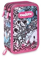 Школьный пенал Carioca Comics Pink с аксессуарами, тканевый (56868)