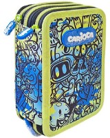 Школьный пенал Carioca Comics Yellow с аксессуарами, тканевый (56870)