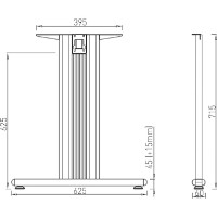 Каркас для стола Alianstek TEMPO T 600 1000 mm фото №3 — интернет-магазин Desire.md