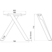 Каркас для стола Alianstek ASTER  1000 mm фото №2 — интернет-магазин Desire.md