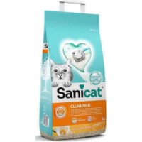 Asternut igienic pentru pisici Sanicat Clumping Vanilla & Mandarin 8L