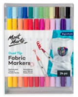 Set carioci Mont Marte Dual Tip Fabric Markers 24pcs (MMPM0055)