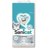 Asternut igienic pentru pisici Sanicat Clumping White 20L