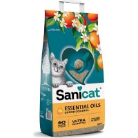 Asternut igienic pentru pisici Sanicat Essential Oils Orange 10L