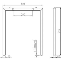 Каркас для стола Alianstek HAVANA 40/600 1000 mm фото №3 — интернет-магазин Desire.md