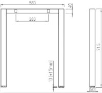 Каркас для стола Alianstek HUBO 50/600 1000 mm фото №4 — интернет-магазин Desire.md