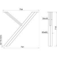 Каркас для стола Alianstek K-IPSO фото №2 — интернет-магазин Desire.md