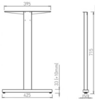Каркас для стола Alianstek TILL T 400  1200 mm фото №3 — интернет-магазин Desire.md