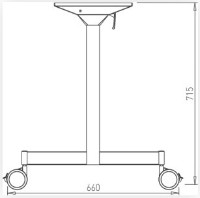 Каркас для стола Alianstek PARK Z pe rotile фото №3 — интернет-магазин Desire.md