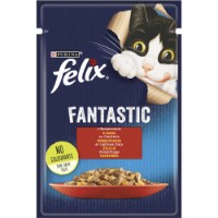 Hrană umedă pentru pisici Purina Felix Fantastic Beef 26x85g