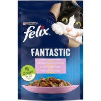 Hrană umedă pentru pisici Purina Felix Fantastic Trout&Green Beans 26x85g