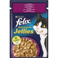 Влажный корм для кошек Purina Felix Sensations Duck&Spinach 26x85g 