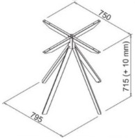 Каркас для стола Alianstek TEEN BASE фото №2 — интернет-магазин Desire.md