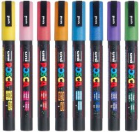 Markere Uni Posca PC-3ML Glitter Color 8pcs 