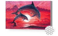 Алмазная мозаика Art Gallery Premium Dolphins At Sunset (JS25072)