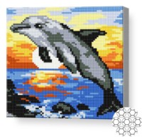 Mozaic cu diamante Art Gallery Premium Dolphin At Sunset (BJ499)