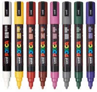 Markere Uni Posca PC-5M Dark Color 8pcs  imaginea #2 — magazin online Desire.md