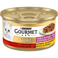 Влажный корм для кошек Purina Gourmet Gold Beef&Chicken 24x85g