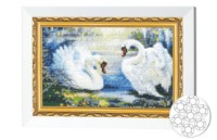 Mozaic cu diamante Art Gallery Premium Pair Of Swans (JS26235)