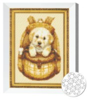 Mozaic cu diamante Art Gallery Premium Puppy In A Backpack (JS20657)