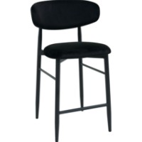 Scaun de bar Deco Meridian Catifea(SBMERC-HGT-BLK)
