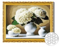 Mozaic cu diamante Art Gallery Premium White Hydrangeas (GB87777)